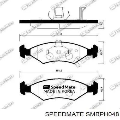 Тормозные колодки Speedmate SMBPH048