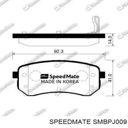 Купить SMBPJ009 Speedmate Колодки тормозные