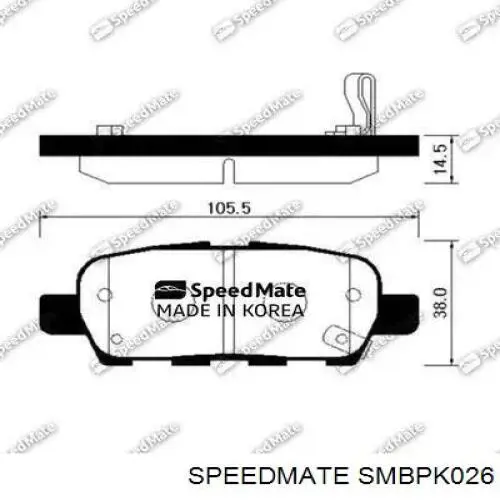 Купить SMBPK026 Speedmate Колодки тормозные