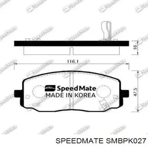 SMBPK027 Speedmate Колодки передние