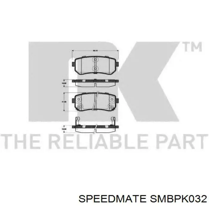 Колодки дисковые  Speedmate SMBPK032 цена, от 16.47 USD