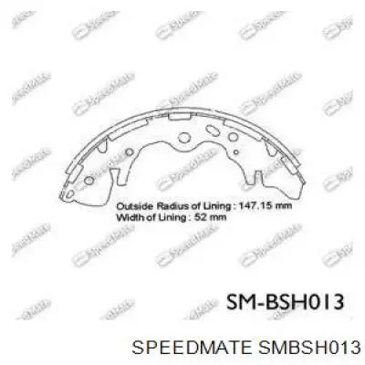 Задние барабанные колодки SMBSH013 Speedmate