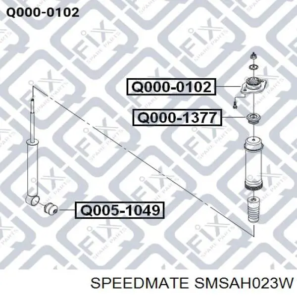 Amortiguador delantero derecho SMSAH023W Speedmate