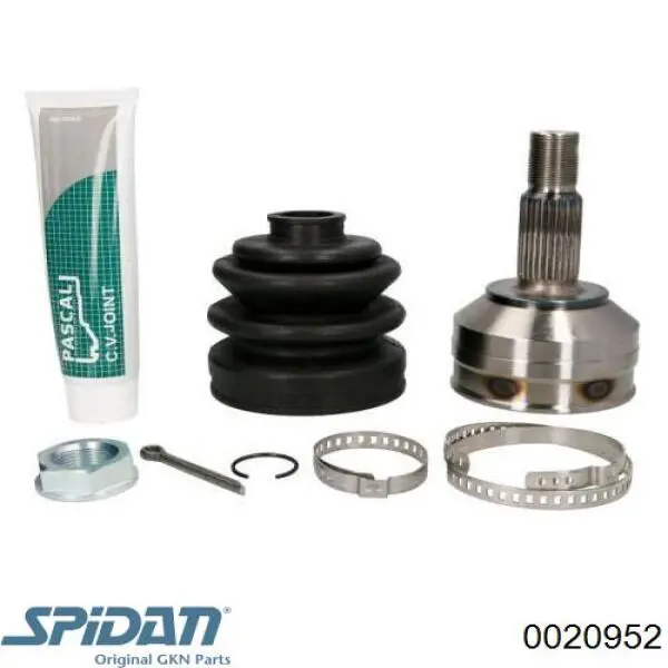 Левая полуось 0020952 GKN-Spidan