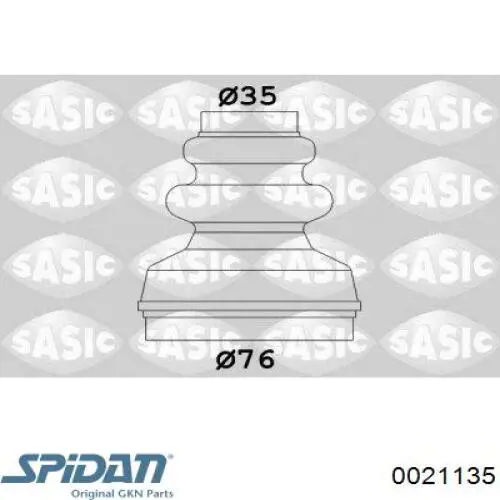 Купить 0021135 GKN-Spidan Пыльник гранаты внутренний, передней полуоси