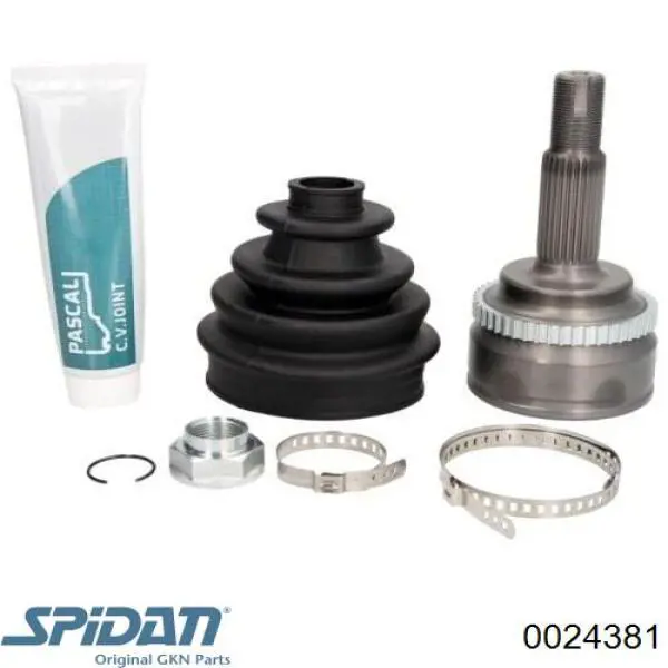 ШРУС наружный передний 0024381 GKN-Spidan