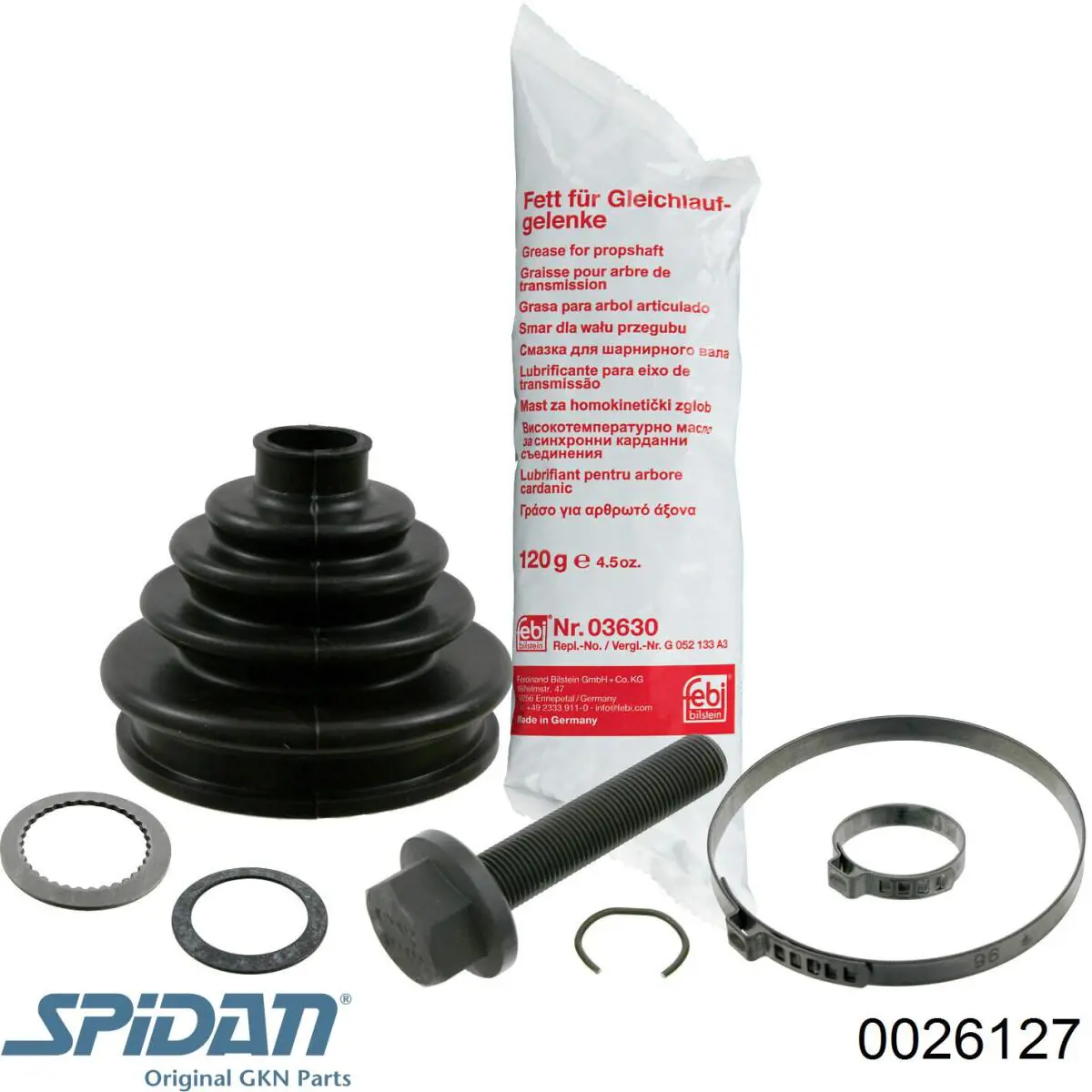 Чехол шруса GKN-Spidan 0026127 цена, от 7.90 USD