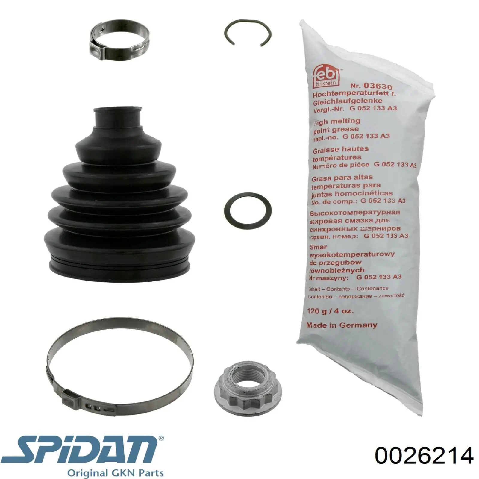 0026214 GKN-Spidan Пыльник шарнира привода