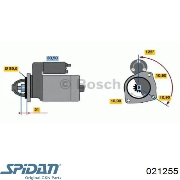 ШРУС наружный передний 021255 GKN-Spidan