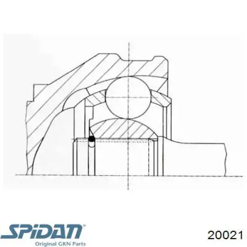 Задний шрус переднего карданного вала 20021 GKN-Spidan