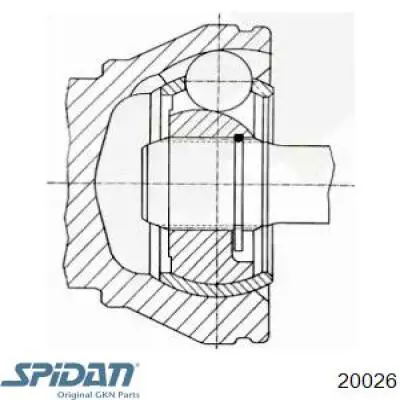 20026 GKN-Spidan шрус наружный передний