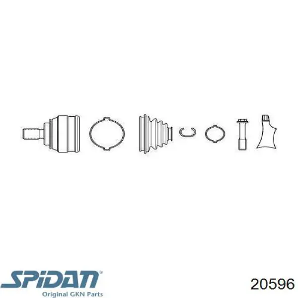 20596 GKN-Spidan шрус наружный передний