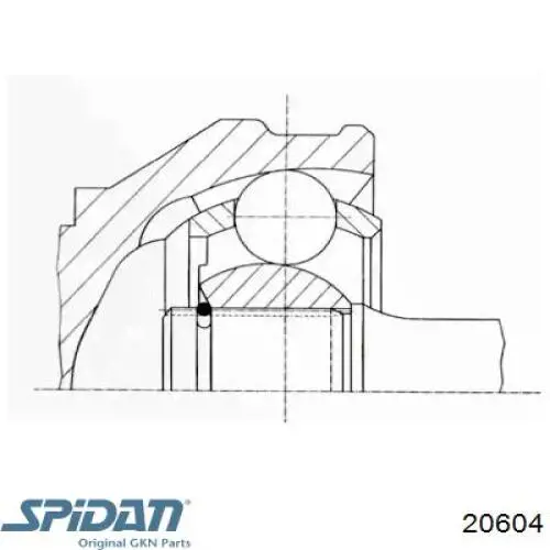 ШРУС наружный передний/задний GKN-Spidan 20604