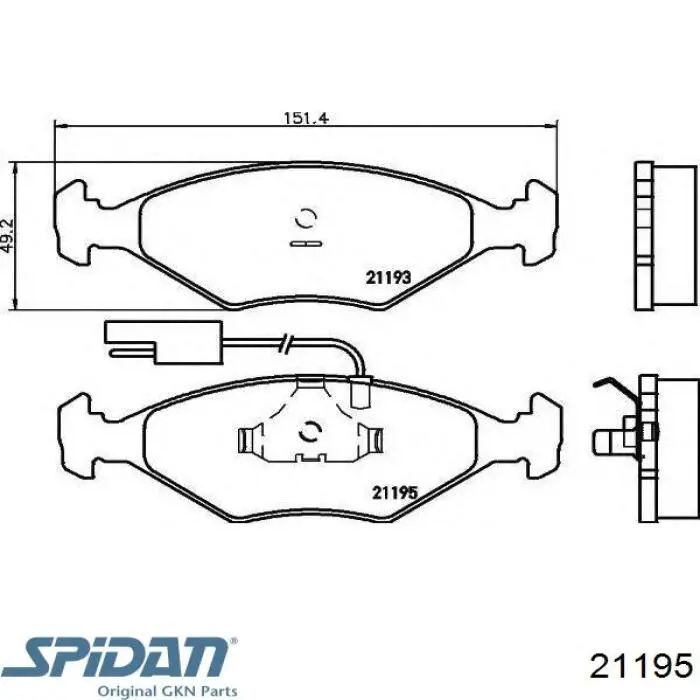ШРУС наружный передний 21195 GKN-Spidan