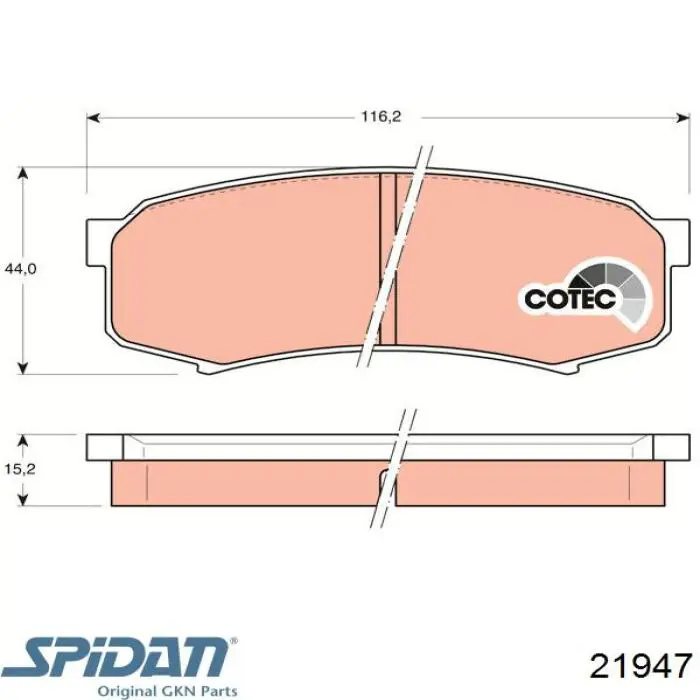 ШРУС наружный GKN-Spidan 21947