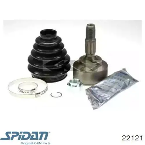 Шарнир равных угловых скоростей передний правый GKN-Spidan 22121