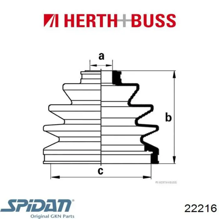 Купить 22216 GKN-Spidan Пыльник гранаты наружный, передний