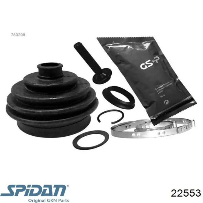 Fuelle, árbol de transmisión delantero exterior 22553 GKN-Spidan