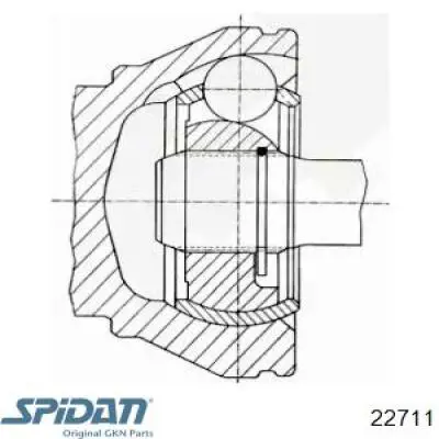 ШРУС наружный GKN-Spidan 22711