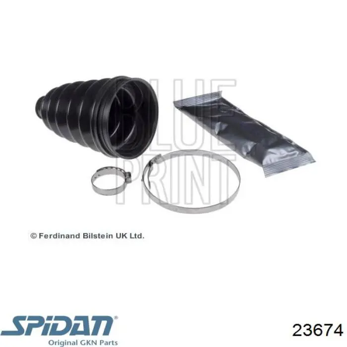 Fuelle, árbol de transmisión delantero exterior 23674 GKN-Spidan