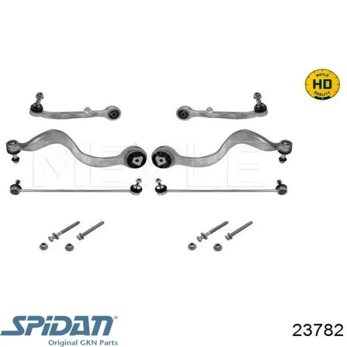 Полуось (привод) передняя правая 23782 GKN-Spidan