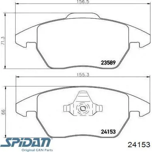 Привод передний правый GKN-Spidan 24153 цена, от 367.68 USD