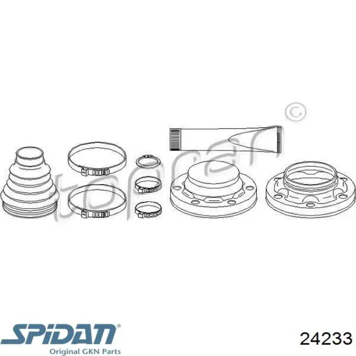 Купить 24233 GKN-Spidan Пыльник гранаты внутренний задний