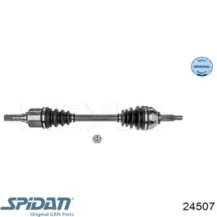 Полуось (привод) передняя левая 24507 GKN-Spidan