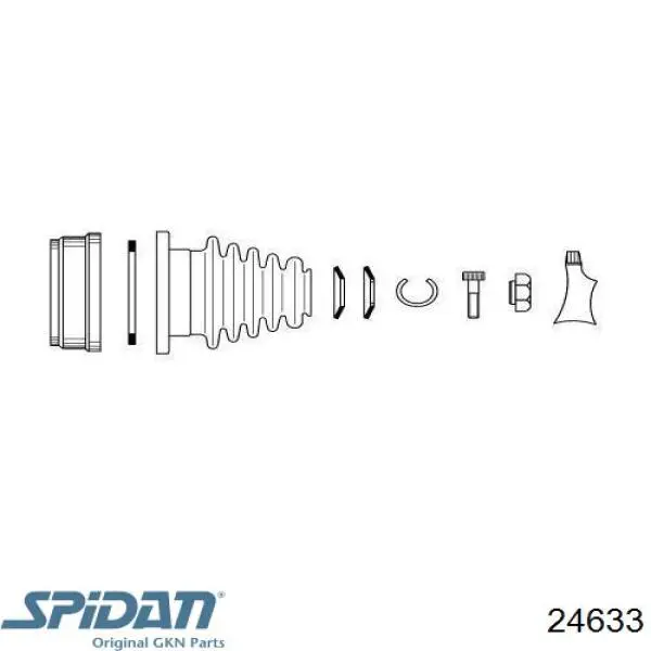 ШРУС внутренний передний 24633 GKN-Spidan