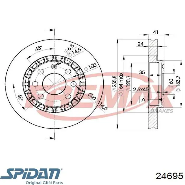 Купить 24695 GKN-Spidan Пыльник гранаты внутренний, передней полуоси