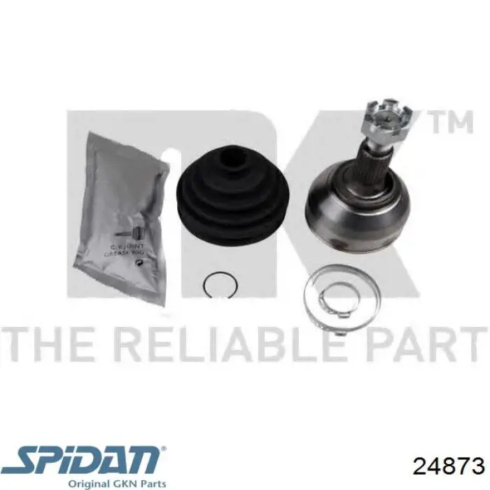Правая полуось 24873 GKN-Spidan