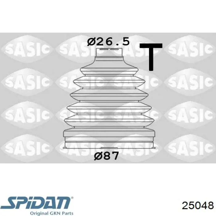 Чехол шруса GKN-Spidan 25048 цена, от 21.46 USD