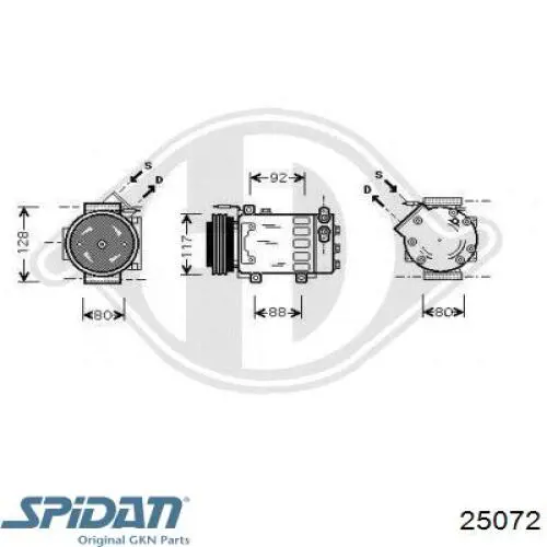 Полуось задняя, правая Pascal G2W071PC