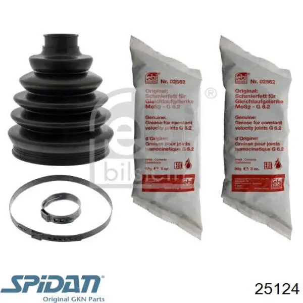 Чехол шруса GKN-Spidan 25124 цена, от 14.35 USD
