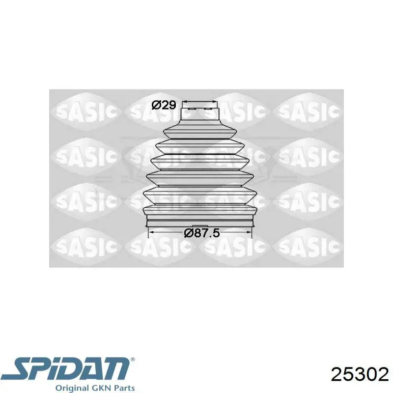 Чехол шруса GKN-Spidan 25302 цена, от 31.57 USD