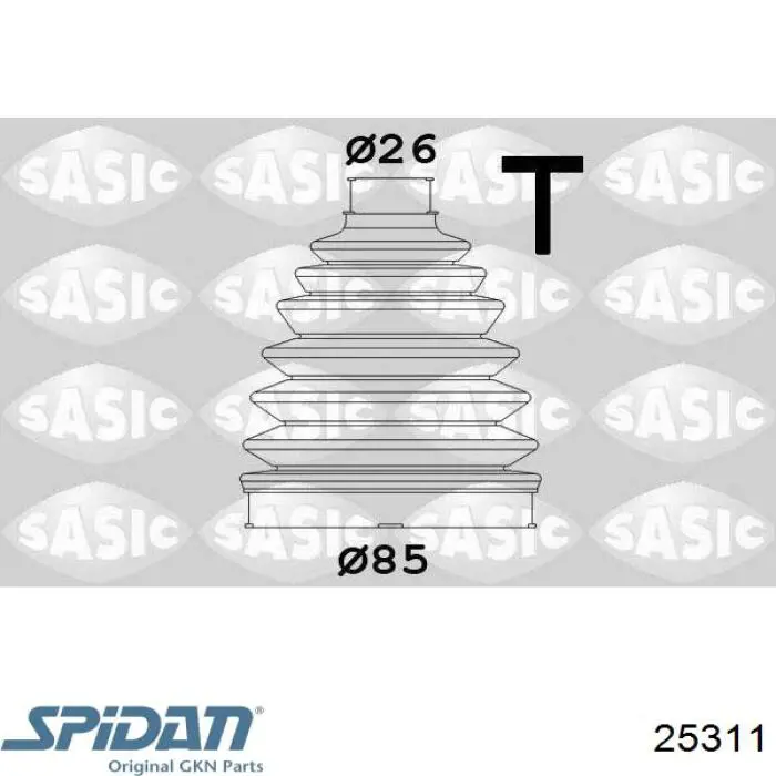 Чехол шруса GKN-Spidan 25311 цена, от 19.43 USD