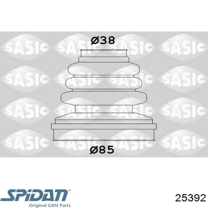 Купить 25392 GKN-Spidan Пыльник гранаты внутренний, передней полуоси