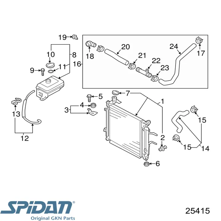 Пыльник ШРУСа задней полуоси наружный 25415 GKN-Spidan