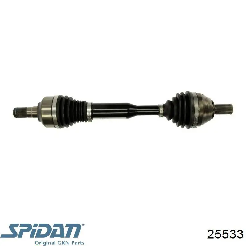 Árbol de transmisión delantero izquierdo 25533 GKN-Spidan