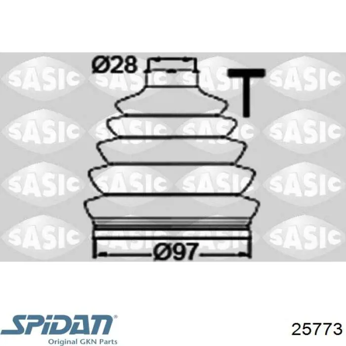 Пыльник ШРУСа наружный 25773 GKN-Spidan