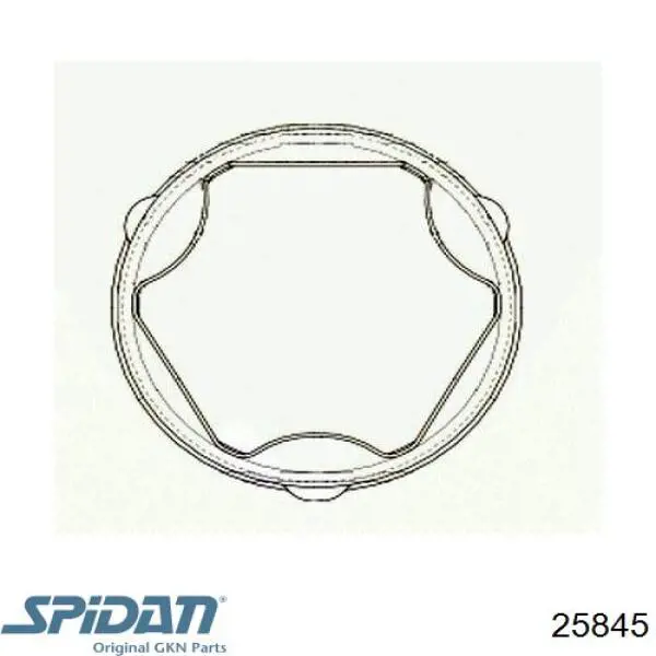 Купить 25845 GKN-Spidan Пыльник ШРУСа внутренний, передней полуоси, правый