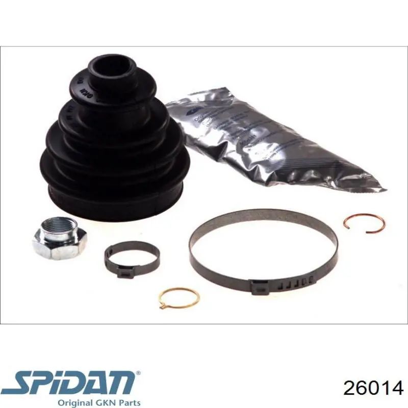 Fuelle, árbol de transmisión delantero exterior 26014 GKN-Spidan