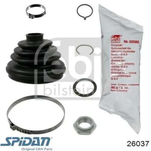 Чехол шруса GKN-Spidan 26037 цена, от 7.19 USD
