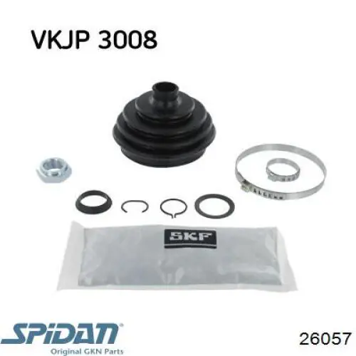 Чехол шруса GKN-Spidan 26057 цена, от 7.64 USD