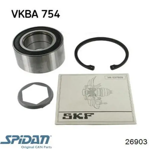 Подшипники задней ступицы GKN-Spidan 26903 цена, от 10.69 USD