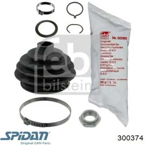 Пыльник ШРУСа наружный 300374 GKN-Spidan