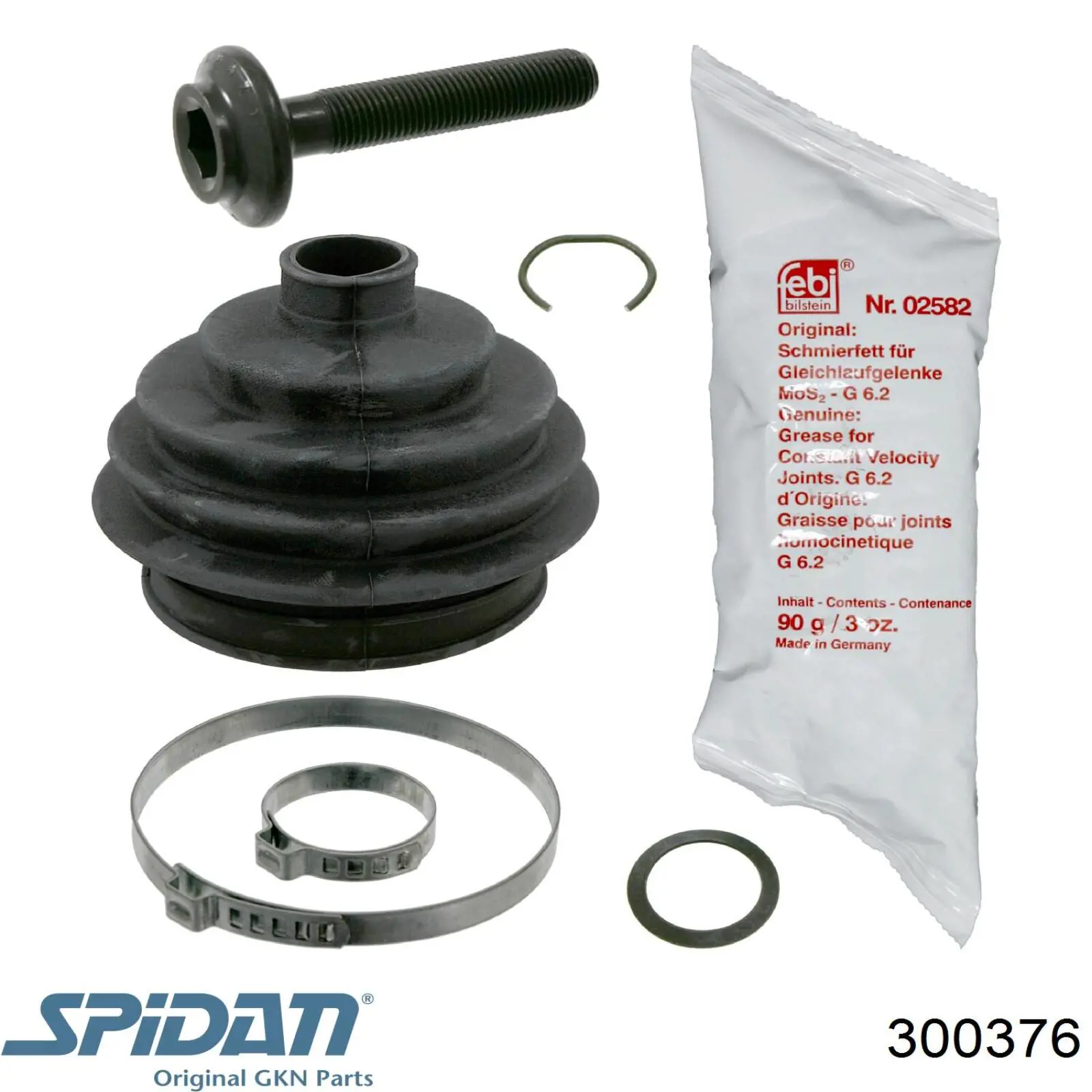 Fuelle, árbol de transmisión delantero exterior 300376 GKN-Spidan