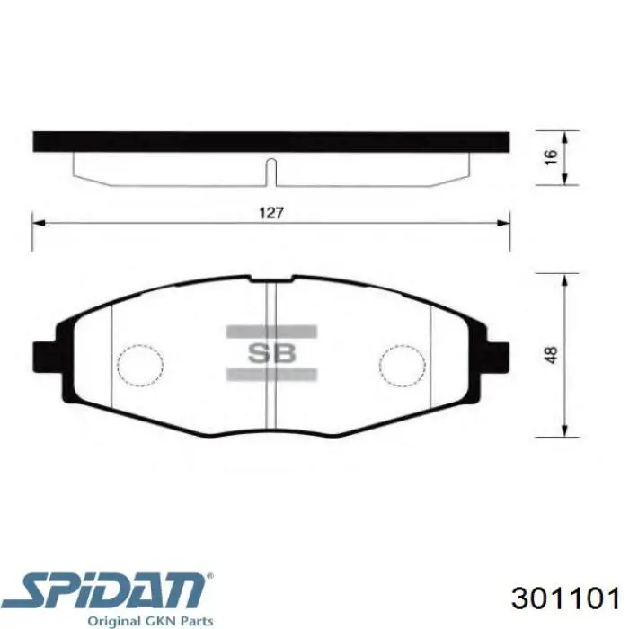 301101 GKN-Spidan Шарнир угловых скоростей внутренний задний