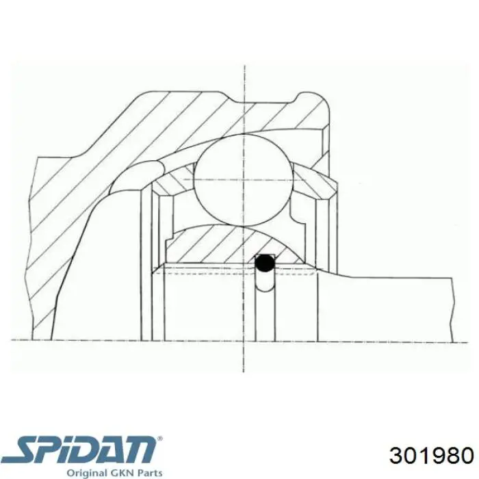 ШРУС наружный передний 301980 GKN-Spidan