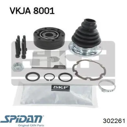 Купить 302261 GKN-Spidan Шрус внутренний левый